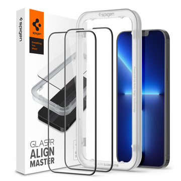 Защитное стекло Spigen for Apple Iphone 13 Pro Max tR Align Master FC Black (2 Pack)