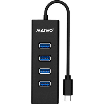 USB Хаб Maiwo USB Type-C to 4х USB3.0 cable 15 cm (KH304C)