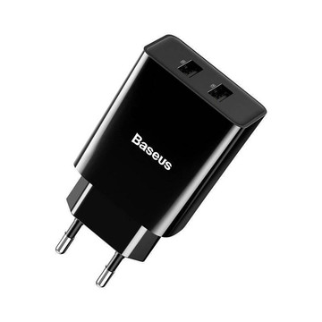 Зарядное устройство Baseus Speed Mini Dual U Charger 10.5W Black