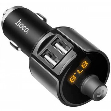 Зарядное устройство Hoco E19 Bluetooth FM Launcher 2.4A 2USB Gray