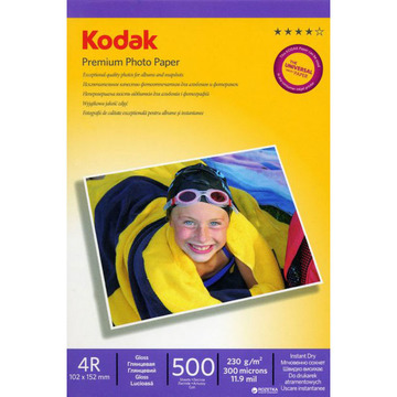 Фотопапір Kodak 230г/м, 10x15, 500л. карт.уп.