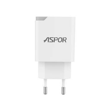 Зарядний пристрій Aspor Type-C+Type-C PD+QC (A826) White