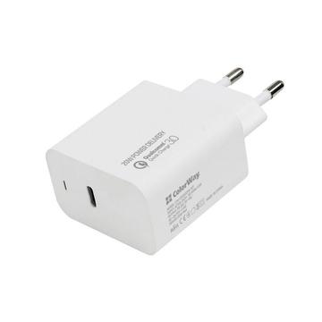 Зарядний пристрій ColorWay Power Delivery Port USB Type-C 20W White (CW-CHS026PD-WT)