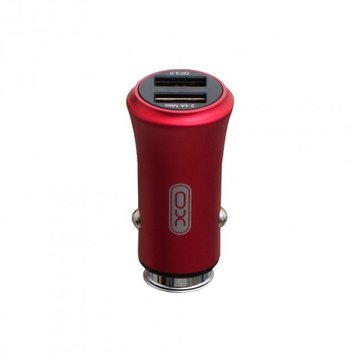 Зарядное устройство XO CC12 2USB QC3.0 metal Red