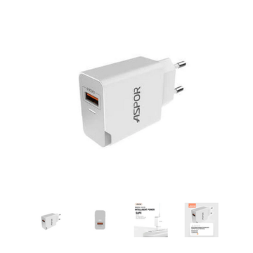 Зарядний пристрій Aspor Micro 18W (A822) White