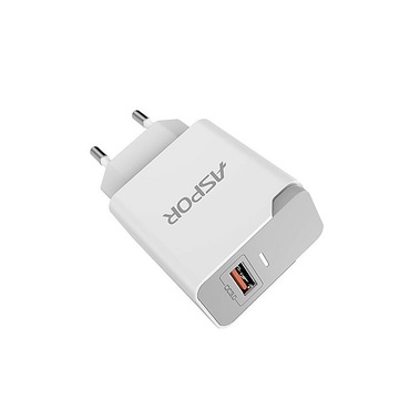 Зарядное устройство Aspor QC3.0/1USB/3A 18W (A822) White