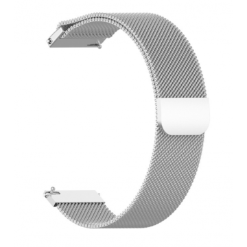 Ремешок для фитнес браслета Armorstandart Milanese Loop for Amazfit / Samsung 22 mm Silver