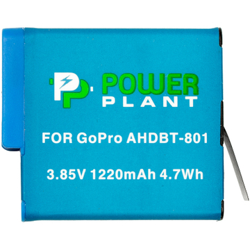 Акумулятор для фото-відеотехніки PowerPlant GoPro AHDBT-801 1220mAh (декодирован) (CB970377)
