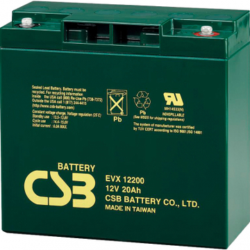 Акумуляторна батарея для ДБЖ CSB EVX12200 12В 20 Ач (EVX12200)