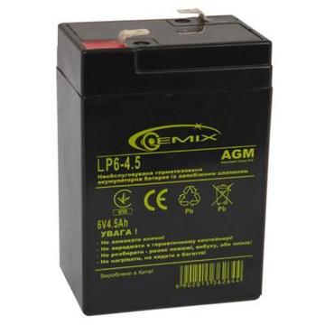 Акумуляторна батарея для ДБЖ Gemix 6В 4.5 Ач (LP6-4.5 Т2)
