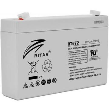 Акумуляторна батарея для ДБЖ Ritar AGM RT672, 6V-7.2Ah (RT672)