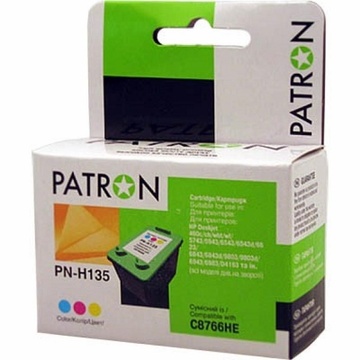 Струйный картридж Patron HP PN-H135 (C8766HE) (CI-HP-C8766HE-C-PN)