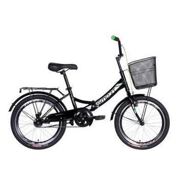 Велосипед Formula 20" SMART рама-13" 2021 багажник+корзина Black/Green (OPS-FR-20-061)