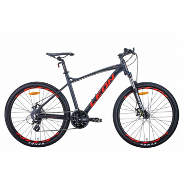 Велосипед Leon 26" HT-90 рама-19" 2021 Graphite/Red (OPS-LN-26-073)