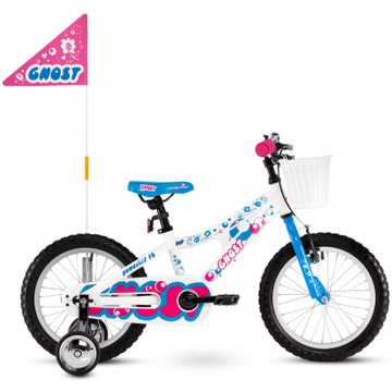 Велосипед Ghost Powerkid 16" 2021 бело-Blue-Pink (18PK1008)