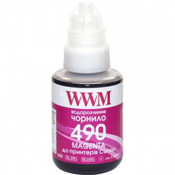 Чернило WWM Canon Pixma G1400/G2400/G3400 Magenta (C490M) 140г