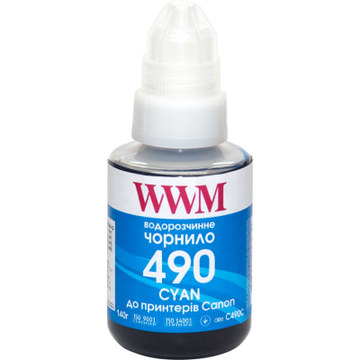 Чернило WWM Canon GI-490, 140г Cyan (C490C)