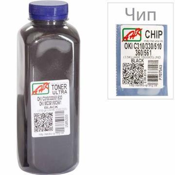 Картридж AHK OKI C310/330/510, 110г Black+chip (1505337)