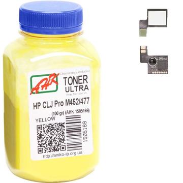 Картридж AHK HP CLJ Pro M452/477 100г Yellow +chip (1505173)