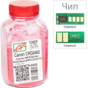 Картридж AHK Canon MF610/630 Magenta, 70г + chip 2.3K (3203115)