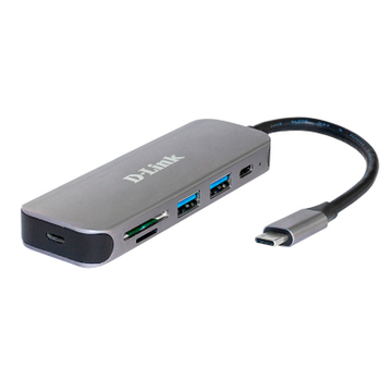 USB Хаб D-Link DUB-2325 2xUSB3.0, 1xUSB TypeC, 1xSD, 1x-microSD, USB TypeC (DUB-2325)