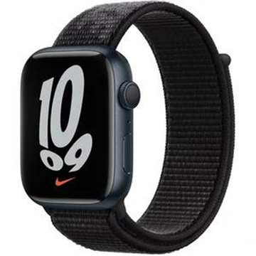 Смарт-часы Apple Watch Nike Series 7 GPS 45mm Midnight Aluminum Case With Anthracite/Black Nike Sport Band (MKNX3)