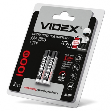Аккумулятор Videx HR03/AAA 1000mAh Blister/2pcs (23336)