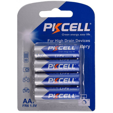 Батарейка PKCELL LiFe HR6/AA 1.5V Lithium Blister/4pcs (PC/FR6-4B)