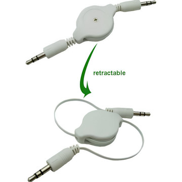 Кабель синхронизации AUX Audio 3.5мм M/M 0.8m White (B00653)