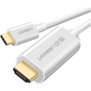 Кабель Ugreen USB Type C to HDMI Cable Male to Male ABS Case 1.5m White (MM121)