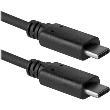 Кабель USB Defender USB Type-C M - Type-C M 1.0м USB 3.0 3A Black (USB99-03H)