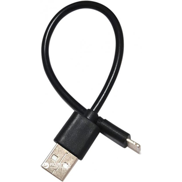 Кабель USB Noname USB2.0 AM - Lightning M 2.4А 20см Black (S0729)