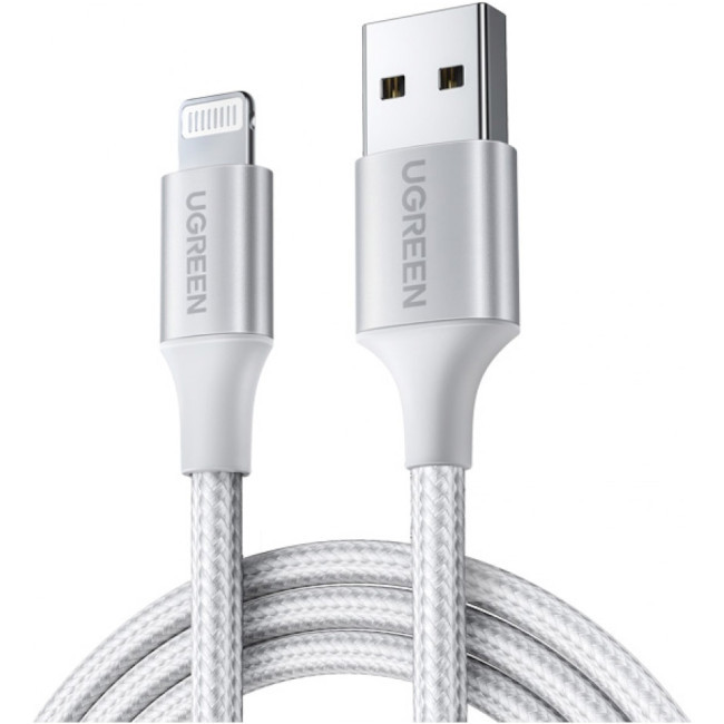 Кабель USB Ugreen US199 USB-A to Lightning MFi 2m White (60163)