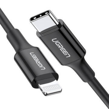 Кабель USB Ugreen USB AM-Lightning M 1 м 3A Nickel Plating ABS Shell Black (US171)