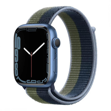 Смарт-часы Apple Watch Series 7 GPS 45mm Blue Aluminum Case With Blue Sport Band (MKNR3)