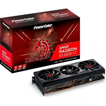 Відеокарта PowerColor AMD Radeon RX 6800 XT 16GB GDDR6 Red Dragon (AXRX 6800XT 16GBD6-3DHR/OC)