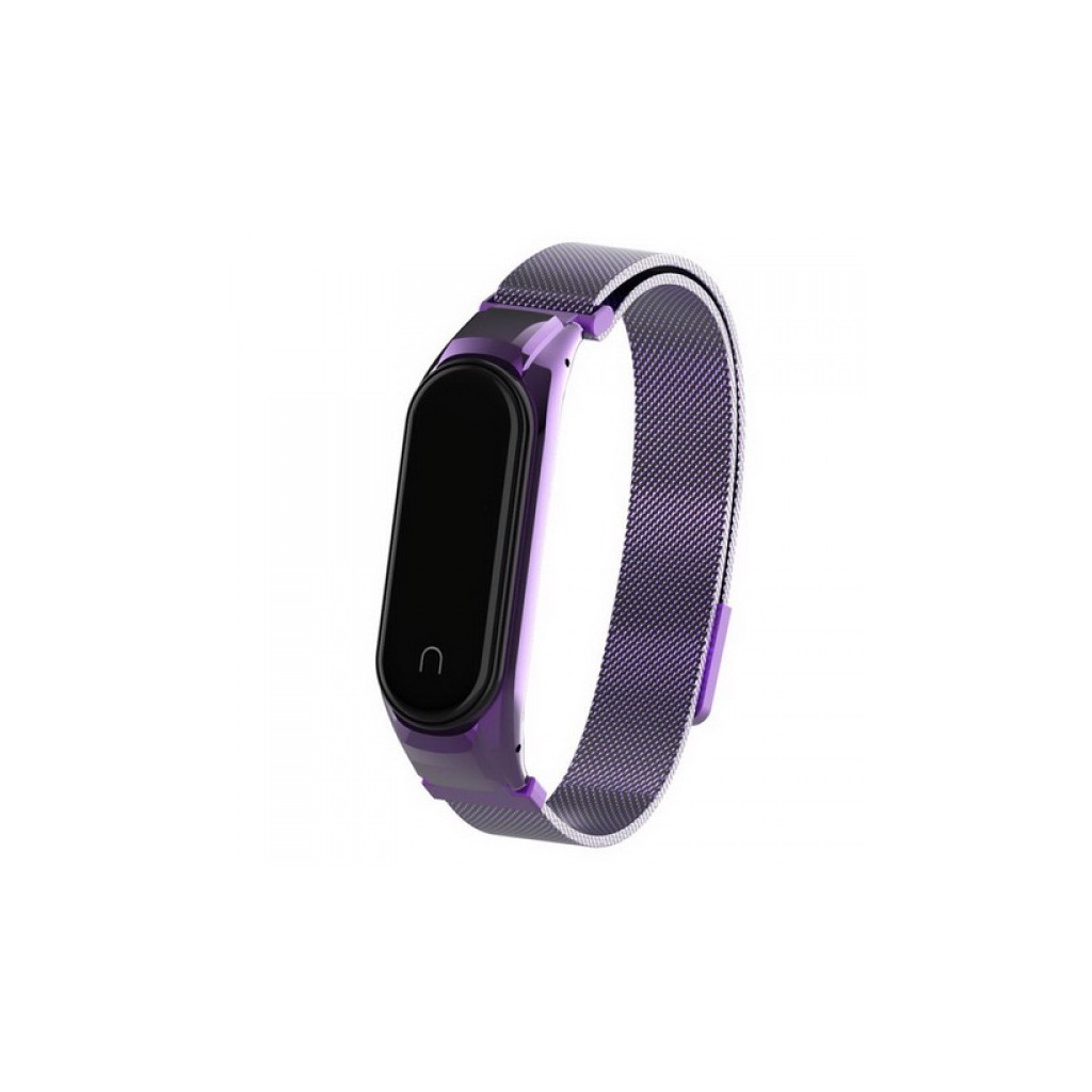 Ремінець для фітнес браслета Armorstandart Metal Milanese Magnetic for Xiaomi Mi Band 4/3 Purple (ARM55922)