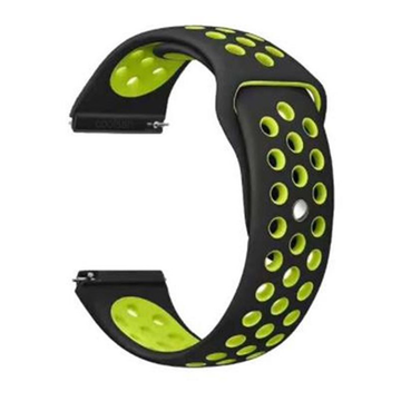 Ремешок для фитнес браслета BeCover Nike Style for Xiaomi iMi KW66/Mi Watch Color/Haylou LS01/LS02/Haylou Smart Watch Solar LS05 Black-Yellow (705805)