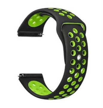 Ремінець для фітнес браслета BeCover Nike Style for Samsung Galaxy Watch/Active/Active 2/Watch 3/Gear S2 Classic/Gear Sport Black-Green (705694)
