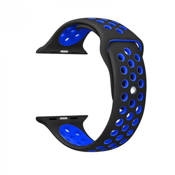 Ремінець для фітнес браслета BeCover Nike Style for Samsung Galaxy Watch/Active/Active 2/Watch 3/Gear S2 Classic/Gear Sport Black-Blue (705692)