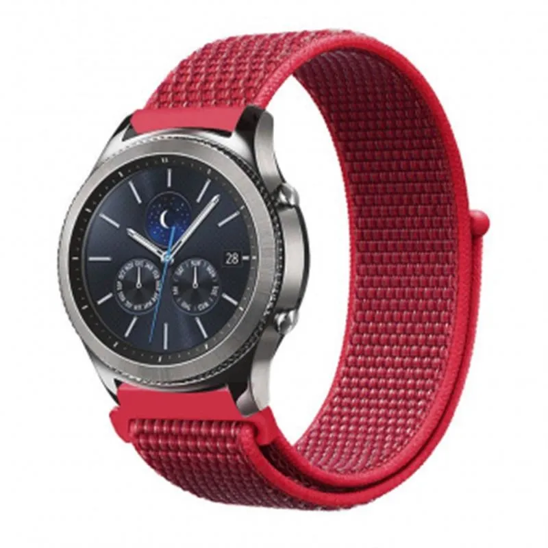 Ремешок для фитнес браслета BeCover Nylon Style for Samsung Galaxy Watch 42mm/Watch Active/Active 2 40/44mm/Watch 3 41mm/Gear S2 Classic/Gear Sport Red (705822)