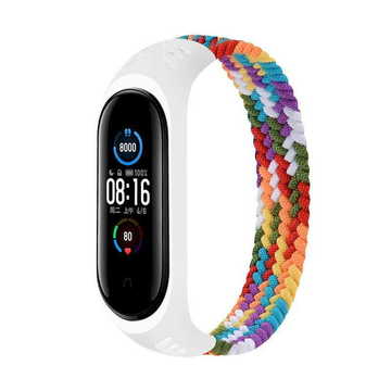 Ремешок для фитнес браслета BeCover Elastic Nylon Style for Xiaomi Mi Smart Band 5/Mi Smart Band 6 Size S Rainbow (706143)