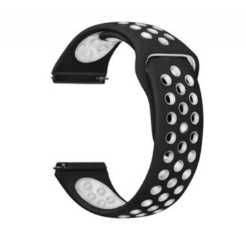 Ремінець для фітнес браслета BeCover Nike Style for Huawei Watch GT 2 42mm White-Black (706440)