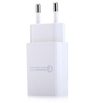 Зарядний пристрій Noname 1 USB QC2.0 Qualcomm Quick Charge White