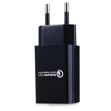 Зарядний пристрій Noname 1 USB QC2.0 Qualcomm Quick Charge Black