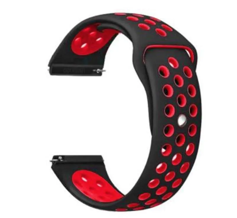 Ремінець для фітнес браслета BeCover Nike Style for Xiaomi Amazfit Bip/Bip Lite/Bip S Lite/GTR 42mm/GTS/TicWatch S2/TicWatch E Black-Red (705704)