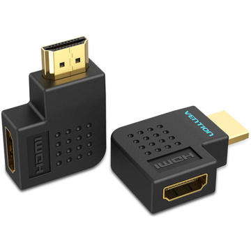 Адаптер і перехідник Vention HDMI M - HDMI F, v2.0, угол 270 (AICB0)