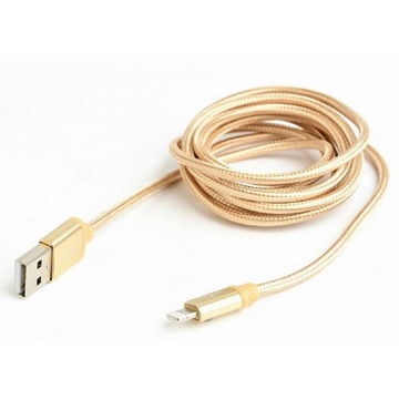 Кабель синхронізації Noname USB 2.0/lighting, 1m, 2a Gold