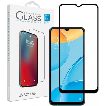Защитное стекло ACCLAB Full Glue for Oppo A15 Black