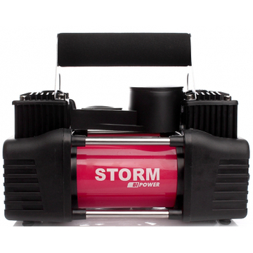 Автокомпрессор Storm 2-цилиндровый С Зажим АКБ 10 Атм, 85 л / мин (20400)
